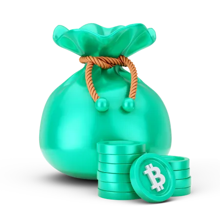 ビットコインバッグ  3D Icon