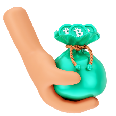 ビットコインバッグ  3D Icon