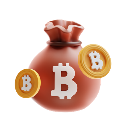 ビットコインバッグ  3D Icon