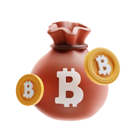 ビットコインバッグ  3D Icon