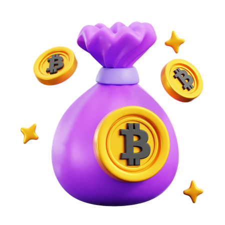 Bitcoin Bag  3D Icon