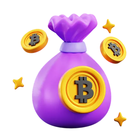 Bitcoin Bag  3D Icon