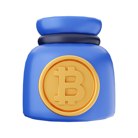 Bitcoin Bag  3D Icon