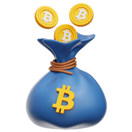 Bitcoin Bag  3D Icon