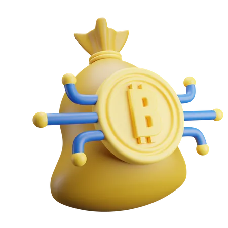 Bitcoin Bag  3D Icon