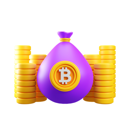 Bitcoin Bag  3D Icon