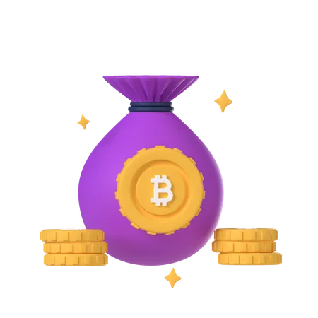 Bitcoin Bag  3D Icon