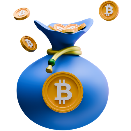 Bitcoin Bag  3D Icon