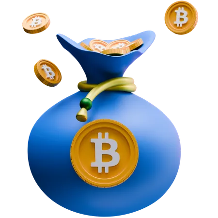 Bitcoin Bag  3D Icon