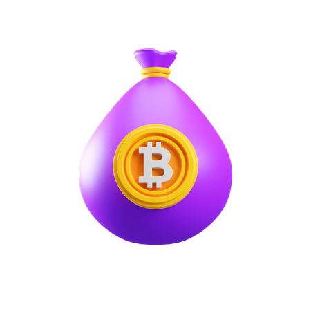 Bitcoin Bag Singgle  3D Icon