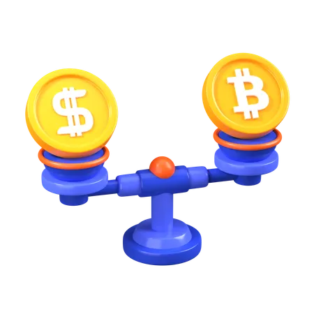 Bitcoin Balance  3D Icon