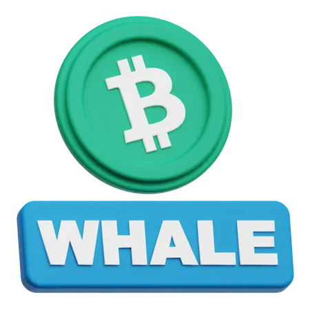 Baleia bitcoin  3D Icon