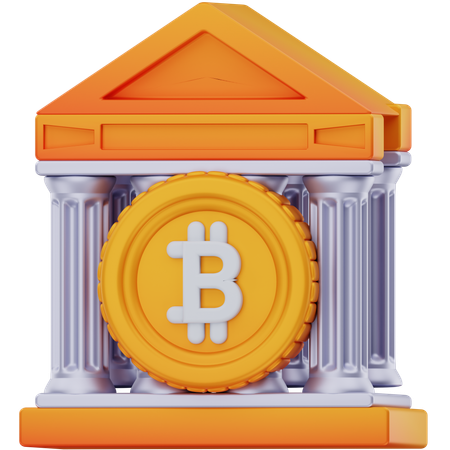 Bitcoin Bank  3D Icon