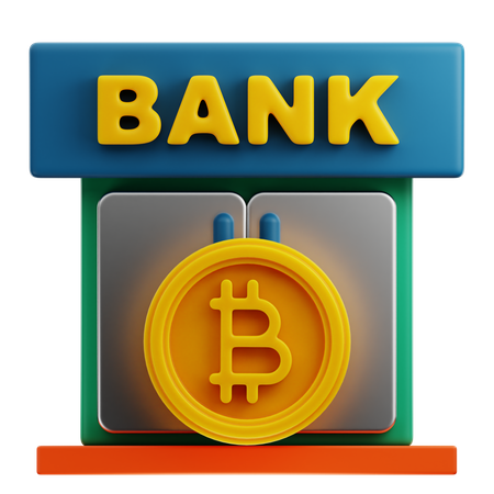 Bitcoin Bank  3D Icon