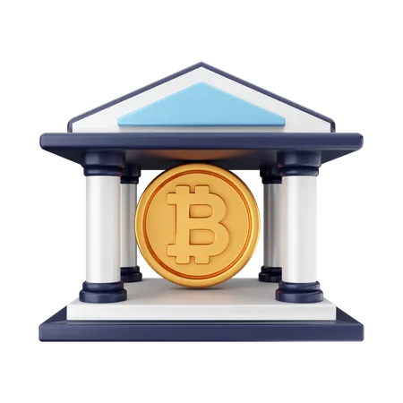 Bitcoin Bank  3D Icon