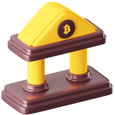 Bitcoin Bank  3D Icon