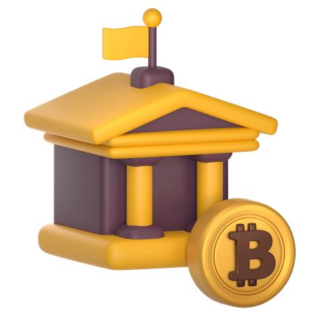 Bitcoin Bank  3D Icon