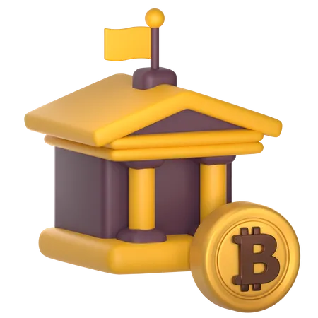 Bitcoin Bank  3D Icon