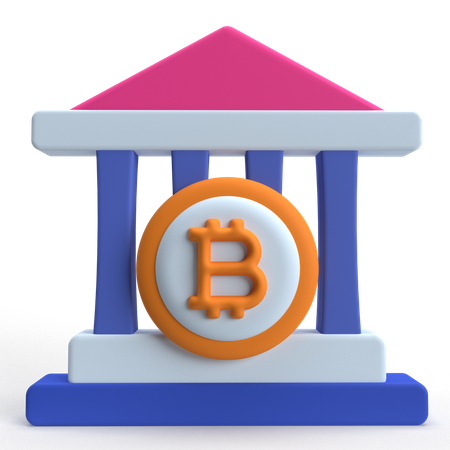 Bitcoin Bank  3D Icon