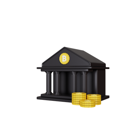 Bitcoin Bank  3D Icon