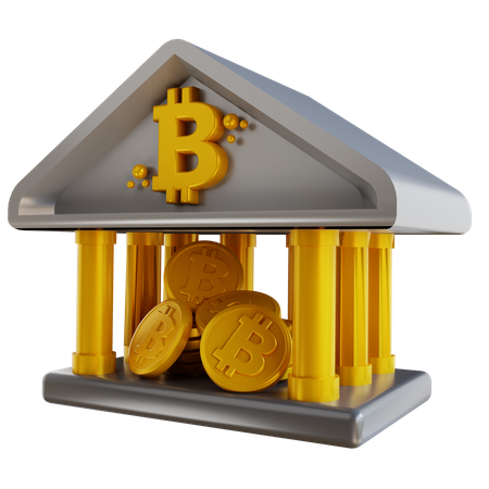 Bitcoin Bank  3D Icon