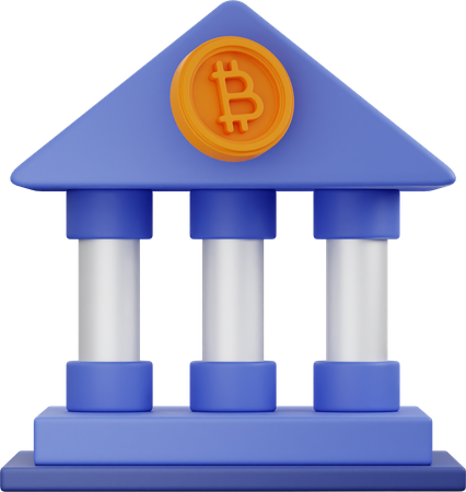 Bitcoin Bank  3D Illustration