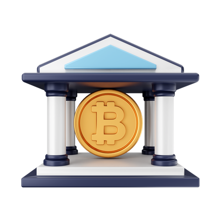 Bitcoin Bank  3D Icon