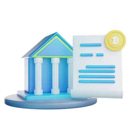Bitcoin Bank  3D Icon
