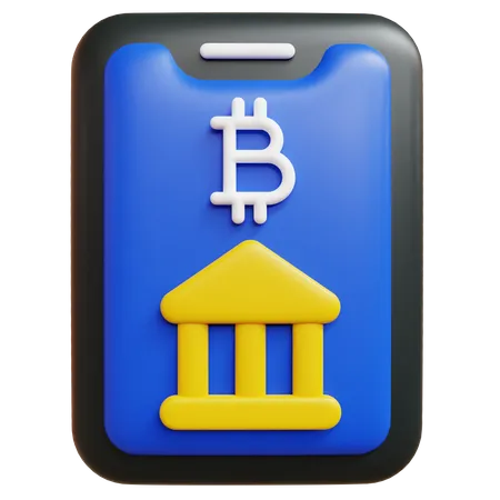 Bitcoin Banking  3D Icon