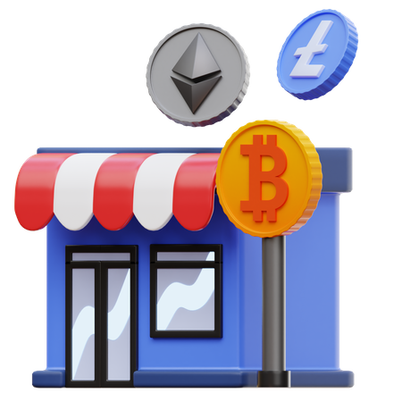 Banque bitcoin  3D Illustration