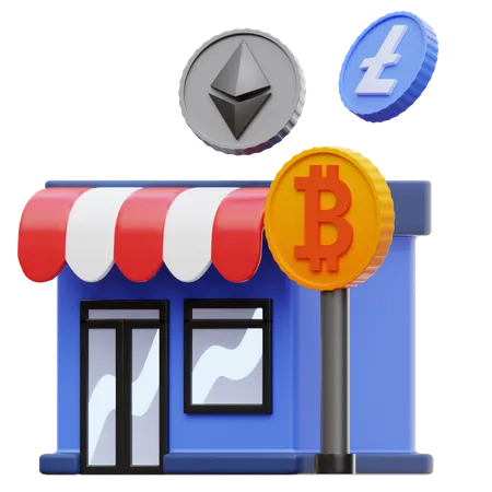 Banque bitcoin  3D Illustration