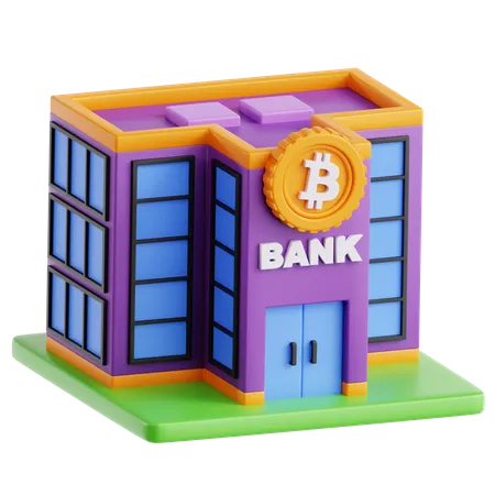 Banque bitcoin  3D Icon