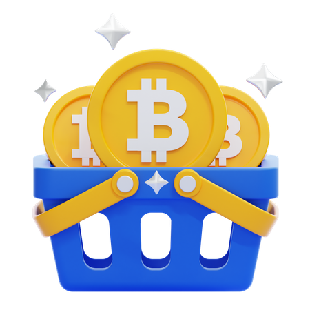Bitcoin Basket  3D Icon