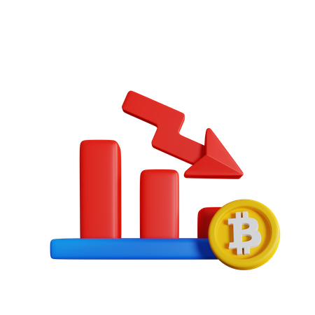 Bitcoin Bearish  3D Icon