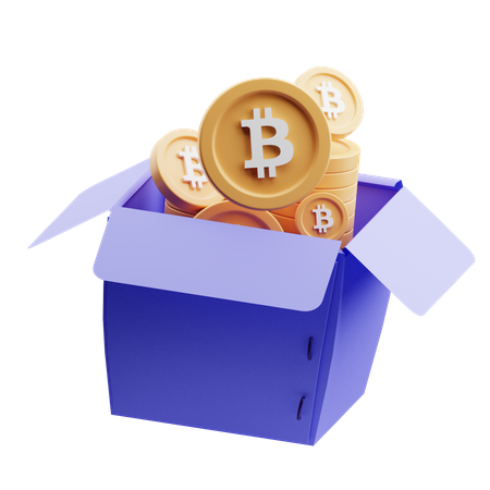 Bitcoin-Belohnung  3D Illustration