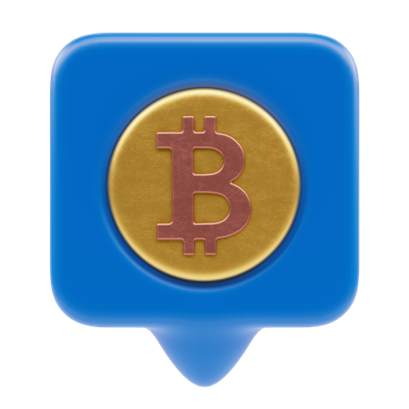 Bitcoin-Benachrichtigung  3D Icon