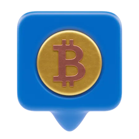 Bitcoin-Benachrichtigung  3D Icon