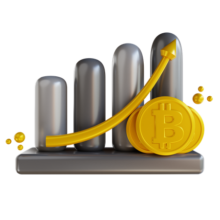 Beneficio bitcoin  3D Illustration