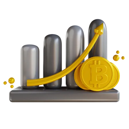 Beneficio bitcoin  3D Illustration