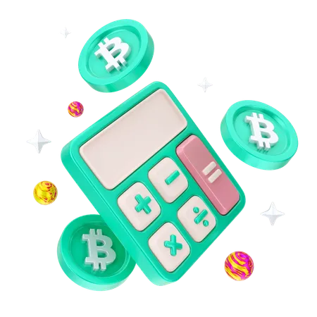 Bitcoin-Berechnung  3D Icon