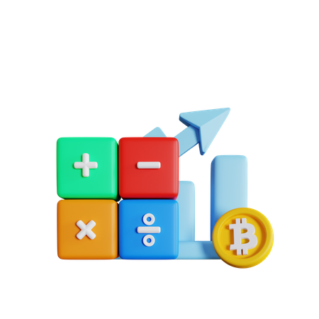 Bitcoin-Berechnung  3D Icon