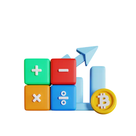 Bitcoin-Berechnung  3D Icon