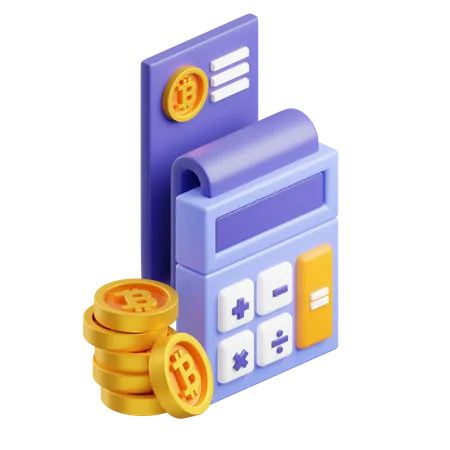 Bitcoin-Berechnung  3D Icon