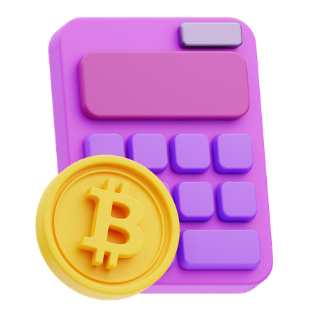 Bitcoin-Berechnung  3D Icon