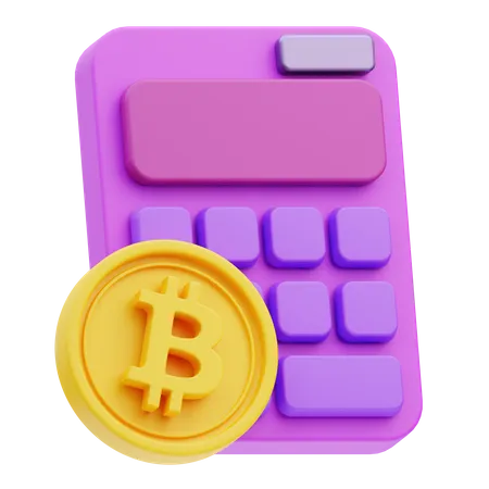 Bitcoin-Berechnung  3D Icon