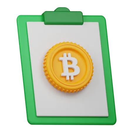 Bitcoin-Bericht  3D Icon