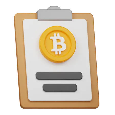 Bitcoin-Bericht  3D Icon