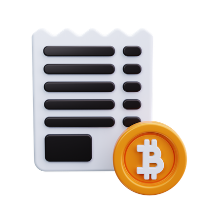 Bitcoin-Bericht  3D Icon