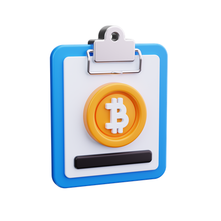 Bitcoin-Bericht  3D Icon