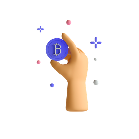 Bitcoin-Bestand  3D Icon